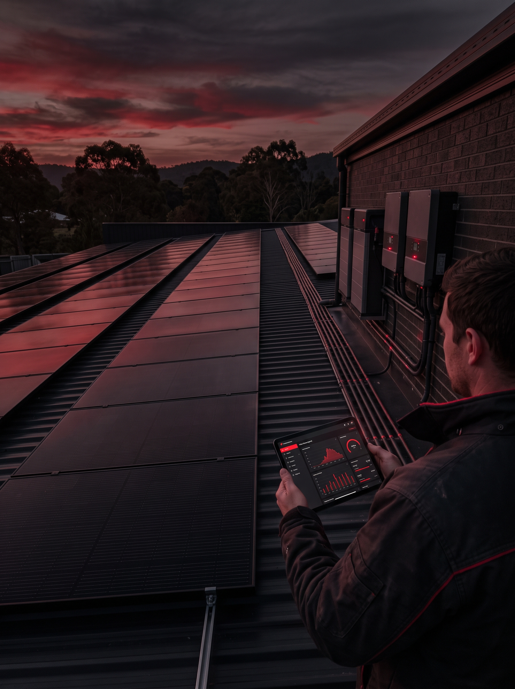Solar: renewable energy panels and solar business technology