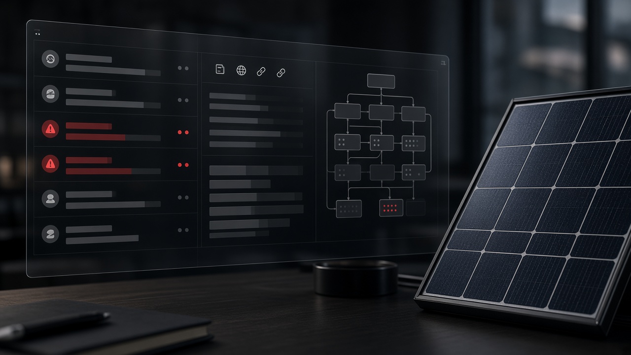 AC Solar Warehouse: SEO research dashboard